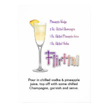 Receita de Coquetel Flirtini Arte 18"x24"