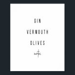 Poster Receita de Martini Cocktail<br><div class="desc">Receita de Martini Cocktail</div>