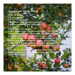 Pôster Receita de Molho de Maçã