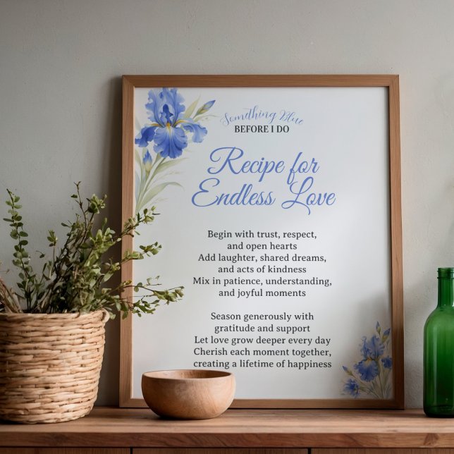 Poster Receita de Presente de Chuveiro de Noiva para Amor (Bridal Shower Gift Recipe for Endless Love Poster
)