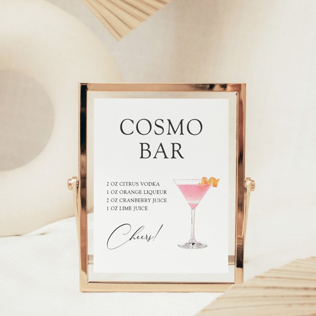 Poster Receita do Bar Cosmo Cocktail (Criador carregado)