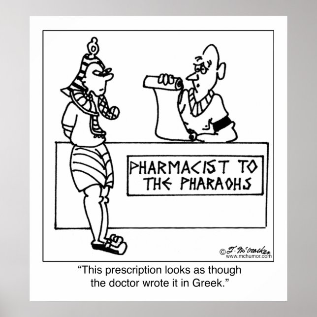 Pôster Receita Escrita Em (Frente)