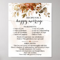Receita para presente de Casamento outono de Casam