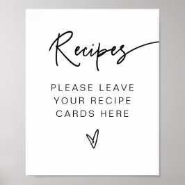 Poster Receitas contemporâneas ousadas para chá de noiva 