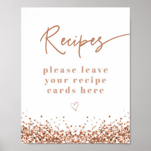 Poster Receitas de Chá de Panela Rose Gold REGINA com Lan
