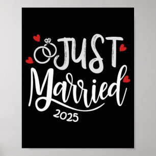 Poster Recem casados 2025 - Anéis De Casamentos De Noivas
