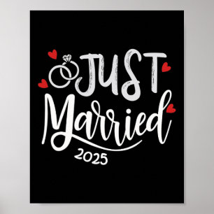 Poster Recem casados 2025 - Anéis De Casamentos De Noivas