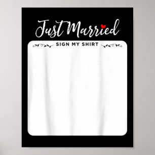 Poster Recem casados - Assinar Minha Camisa - Noiva &