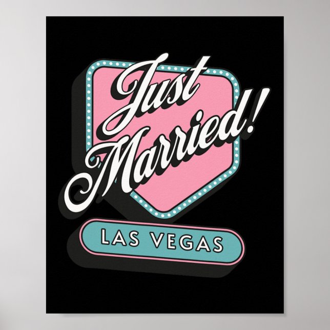 Poster Recem casados Las Vegas Casamento Noivo (Frente)