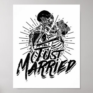 Poster Recem casados - Noiva De Halloween E Cou De Groom