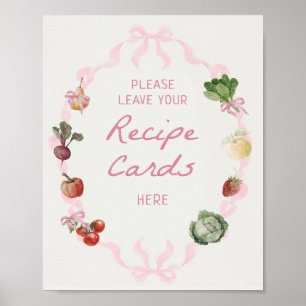 Poster Recém-saído do Mercado Cartaz de Receitas para Chá