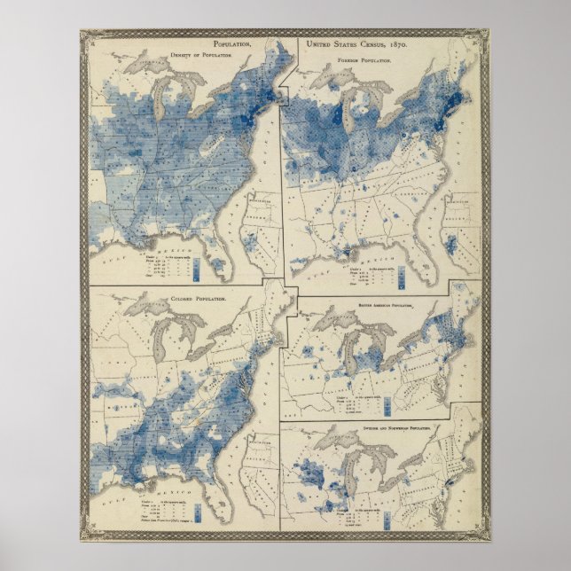 Pôster Recenseamento da população dos Estados Unidos (Frente)