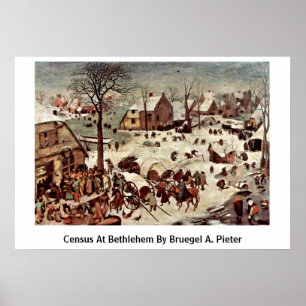 Pôster Recenseamento em Bethlehem por Bruegel A. Pieter