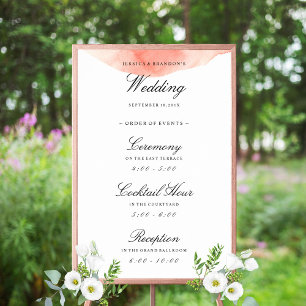 Poster Recepção de Casamento de Boas-vindas Elegante