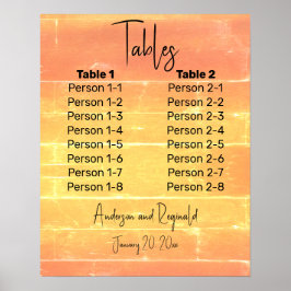 Poster Recepção de Pastel Casual de Verão 8x2 Gráfico de