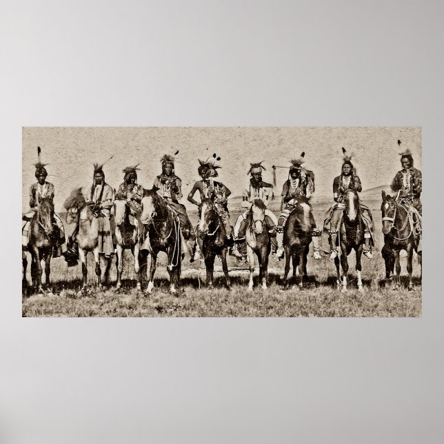 Pôster Recepção indiana do Presidente Arthur Antiqued (Frente)