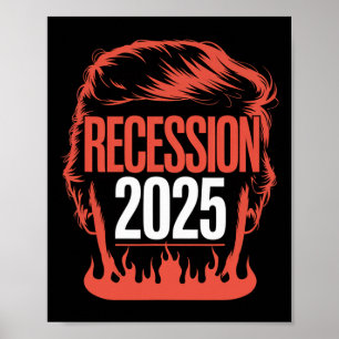 Poster Recessão 2025 Obrigado Trump Irônico Político Engr