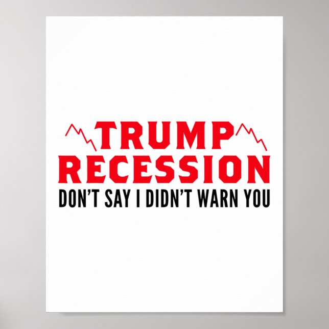 Poster Recessão Imensa Eu Te Avisei (Frente)