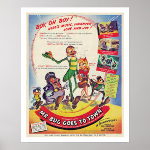 POSTER RECICLADO ART: 1941 MR. INSETO VAI PARA A CIDADE
