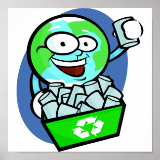 Pôster Reciclagem de terra animado