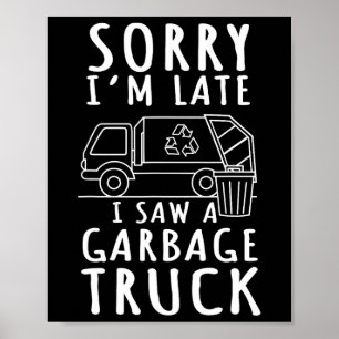 Poster Reciclagem Garge Truck Trash Collector Eart