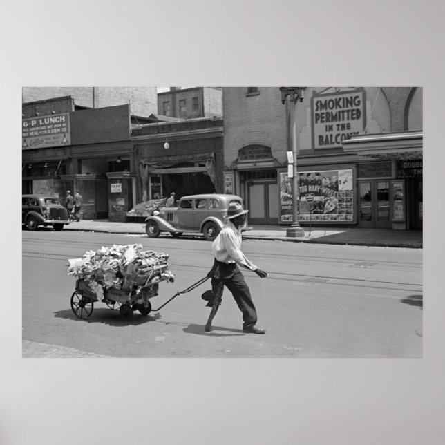 Pôster Reciclagem nos anos 30 (Frente)