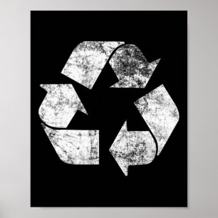 Poster Reciclar Vintage Reciclagem Camisa Presente Homens