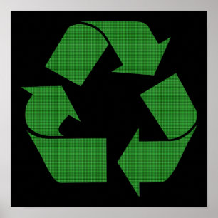 Pôster reciclar xadrez