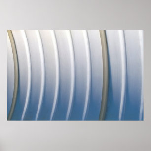 Poster Recipiente de plástico azul e branco