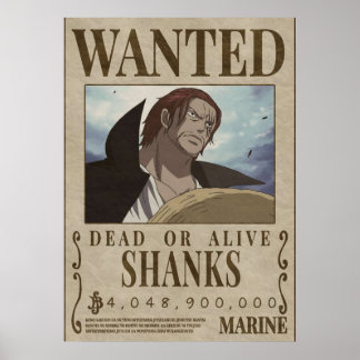 Poster recompensa de Shanks de Desejo