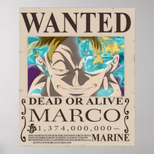 Poster Recompensa Marco One Piece