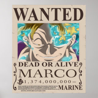 Poster Recompensa Marco One Piece