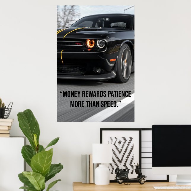 Poster Recompensas em Dinheiro Requerem Paciência Mais do (Escritório em casa)