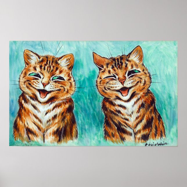 Poster Reconciliação de Gatos, Louis Wain (Frente)