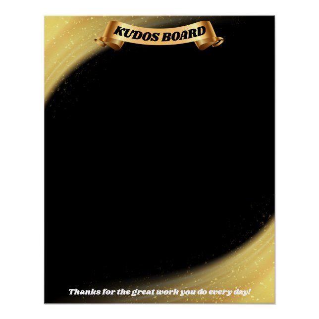 Pôster Reconhecimento de posto de kudos do funcionário do (Frente)
