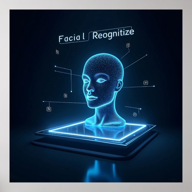 Poster "Reconhecimento facial com base em AI (Frente)