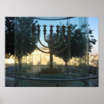 Poster Reconstrução da menorah do templo<br><div class="desc">Uma reconstrução da menorah do templo criada pelo instituto do templo. (Apresenta-se nas escadas do quarto judeu ao muro ocidental)</div>