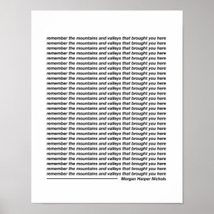 Pôster Recorde as montanhas e os vales