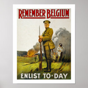 Poster Recorde Bélgica (branca)