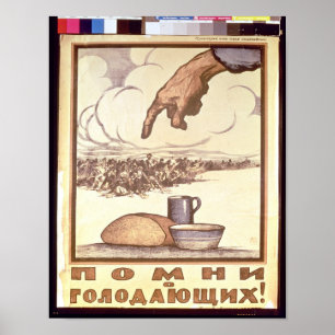 Poster Recorde o com fome! , poster, 1921