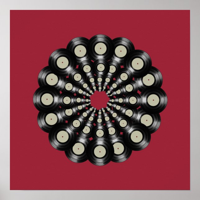 Pôster recordes de arte musical/vinil (Frente)