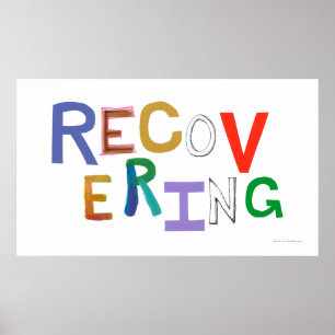 Pôster Recovering healing new beginning funky word art