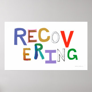 Pôster Recovering healing new beginning funky word art