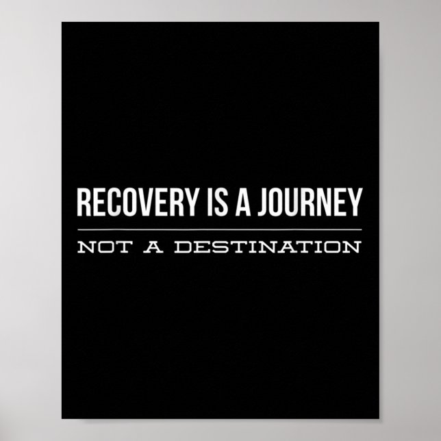 Poster Recovery Journey Aa Alcoholics Na Narcotics Motiva (Frente)