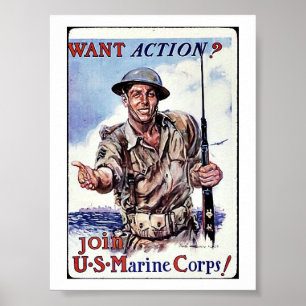 Pôster Recruta do Usmc