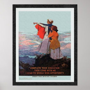 Pôster Recrutamento da enfermeira de estudante da guerra