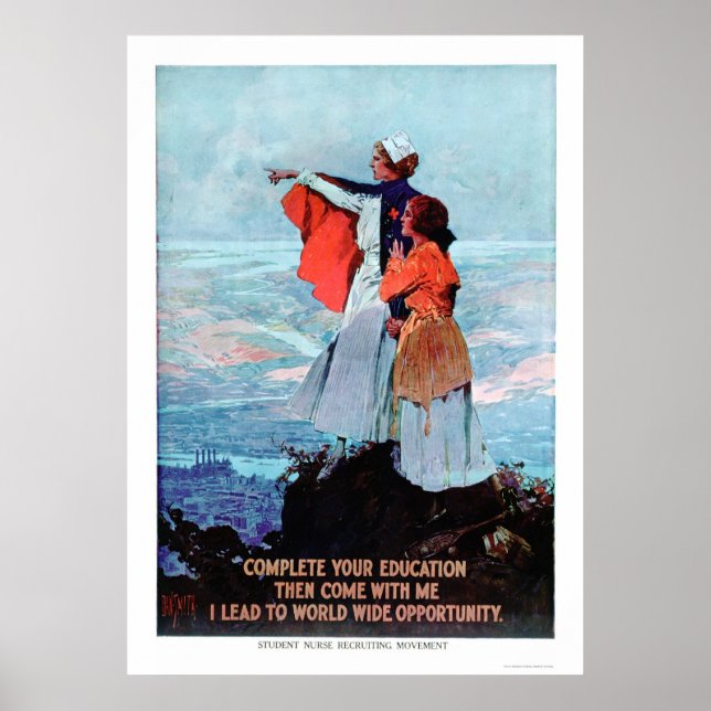 Pôster Recrutamento de Enfermeiros Estudantes (US00312) (Frente)