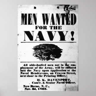 Poster Recrutamento Naval Confederado