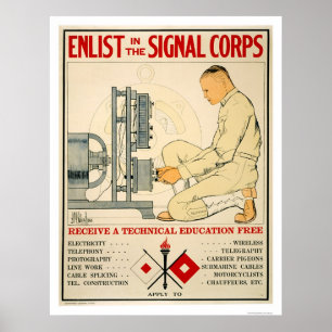 Pôster Recrute no corpo 1919 do sinal