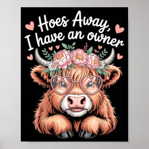 Poster Recue Afaste Eu Tenho Um Dono Kawaii Vaca Meme Eng